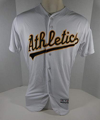 -18 Oakland Athletics Üres Játék Kiadott Fehér Jersey Fenséges 42 710991S - Játék Használt MLB Mezek