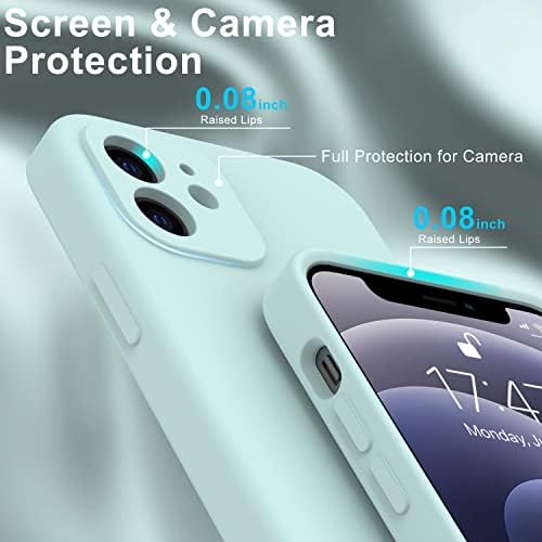 DEENAKIN iPhone 12 Esetben képernyővédő fólia,Fokozza a Fényképezőgép Védelem,Puha, Rugalmas Szilikon Gél Gumi Lökhárító
