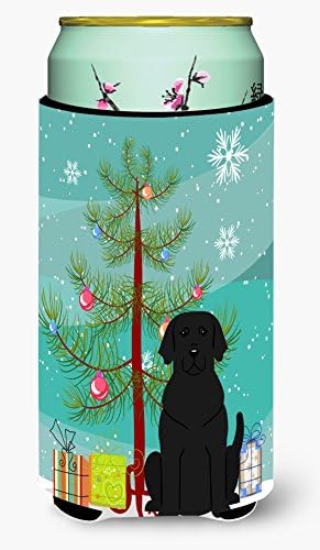 Caroline Kincsek BB4182TBC Boldog Karácsonyt Fa Fekete Labrador Magas Fiú Ölelkezős, Lehet Hűvösebb Ujja Ölelkezős Mosható