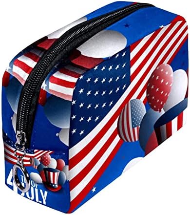TBOUOBT Kozmetikai Táskák, Smink, Női Táskák, Kis Smink Tok Utazás Táskák, Negyedik július Amerikai Zászló