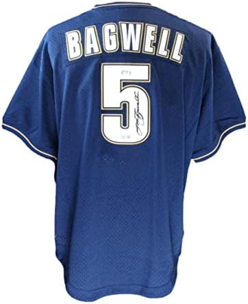 Jeff Bagwell HOF Dedikált Mitchell & Ness-i Kék Mez Astros PSA/DNS 177085 - Dedikált MLB Mezek