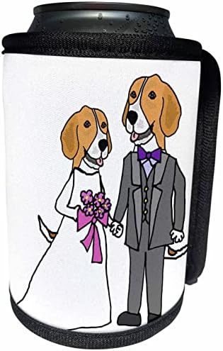 3dRose Vicces, Aranyos Beagle Kölyök Kutyák, Menyasszony, Vőlegény Esküvői. - Lehet Hűvösebb Üveg Wrap (cc-360552-1)