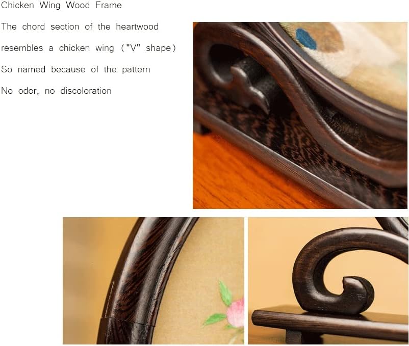 YLYAJY Suzhou Hímzés Termékek Polc Dekoráció Csirke Szárnyak Fa Asztal Képernyő Kétoldalas Hímzett Ajándékok