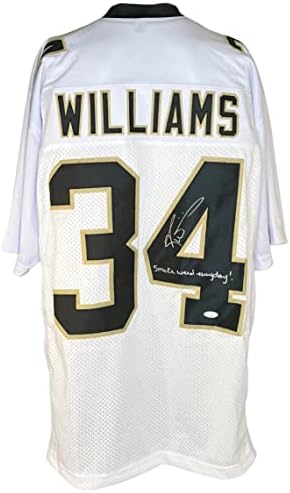 Ricky Williams dedikált, aláírt írva jersey NFL Új Orlean Szentek SZÖVETSÉG COA