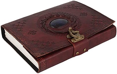 ANUENT Kézzel készített Bőr Mintás Vintage Notebook Személyes Napló