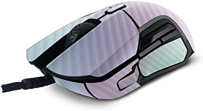 MightySkins Szénszálas Bőr Kompatibilis SteelSeries Rivális 5 Gaming Mouse - vattacukor | Védő, Tartós Szerkezetű Szénszálas