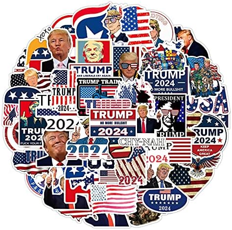 50pcs Donlad Trump 2024 Matricák Trump Amerikai Zászló Matricák Tini Laptop,Vicces Rajzfilm Esztétikai Vinyl Matricák Vízálló