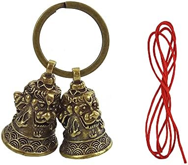 2 Db Sárgaréz Vintage Bell Otthon Kert Karácsonyfa Díszítés Réz Személyre Szabott Bell Kulcstartó Medál (Style1)