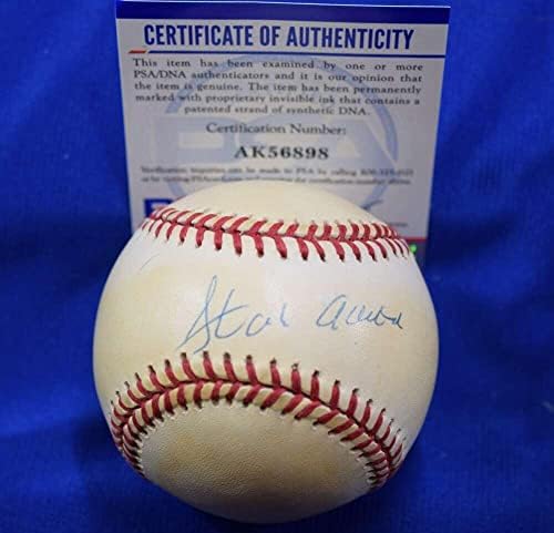 Hank Aaron PSA DNS-Coa Autogramot Nemzeti Liga ONL Aláírt Baseball 4 - Dedikált Baseball