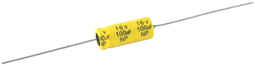NTE Elektronika NPA220M25 Sorozat NPA Alumínium Nem Polarizált Elektrolit Kondenzátor, 20% - Os Kapacitás Tolerancia, Axiális