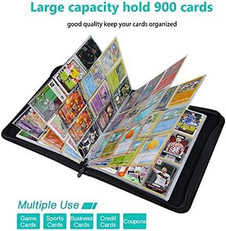 TONESPAC 9-Pocket 900 Kártyák Binder Kompatibilis a Kereskedelmi Kártyák, Hordozható Tároló Esetében Cserélhető Lapok Kártya