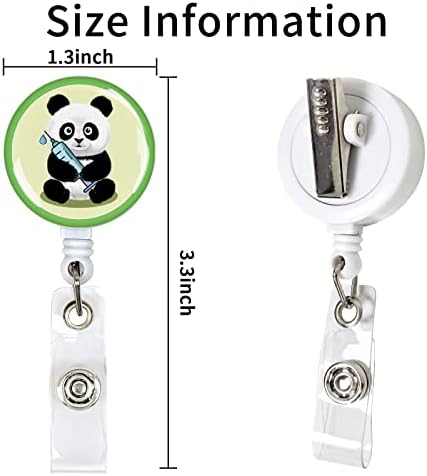 Heyfibro Jelvény Tekercs Behúzható a Nővérek, Orvosok, Cuki Panda ID Neve Kártya Jelvény tulajdonosa, 360° Forgatható Aligátor