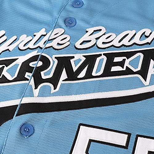 RUHAO 55 Kenny Powers Charros Kelet-Le Myrtle Beach Ilyen Film Baseball Jersey Férfi S-XXXL Világos Kék, Zöld