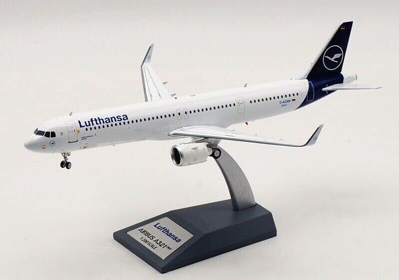 JFOX a Lufthansa Airbus A321NEO D-Azam állvánnyal Limited Edition 1/200 FRÖCCSÖNTÖTT Repülőgép Előre elkészített Modell