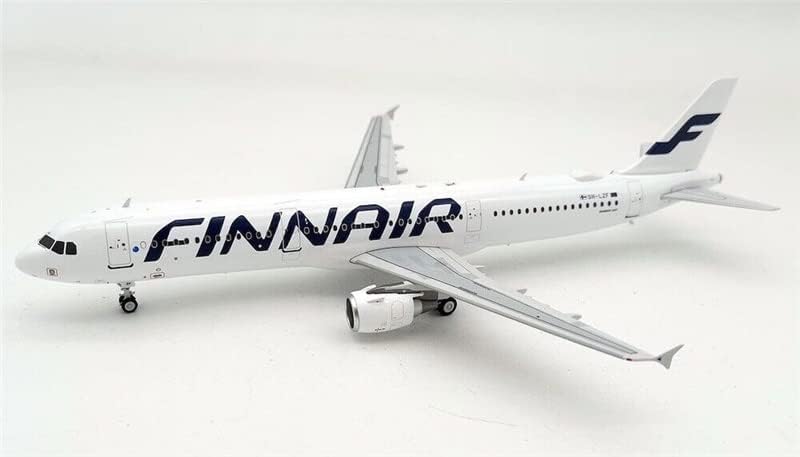 JFOX az Airbus A321-200 FINNAIR Ó-LZF állvánnyal Limited Edition 1/200 FRÖCCSÖNTÖTT Repülőgép Előre elkészített Modell