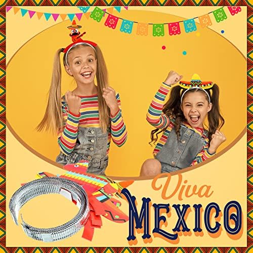 30 Db Cinco De Mayo Mini Kalap, Kalapok Fiesta Mexikói Szövet, Karton Fejpánt 10 Stílusok Színes Sombrero Fél Kalapok Női