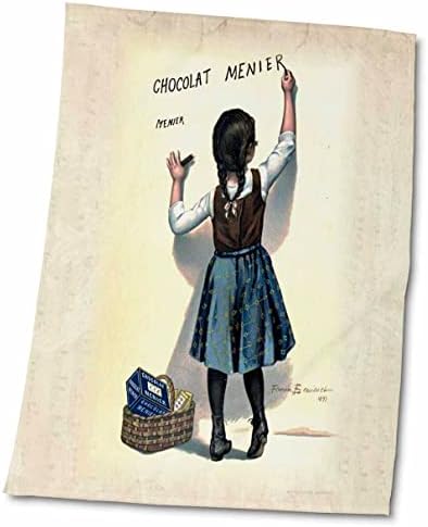 3dRose Florence Vintage - francia 1893 Csokoládé Hirdetés plakát - Törölköző (twl-59745-1)