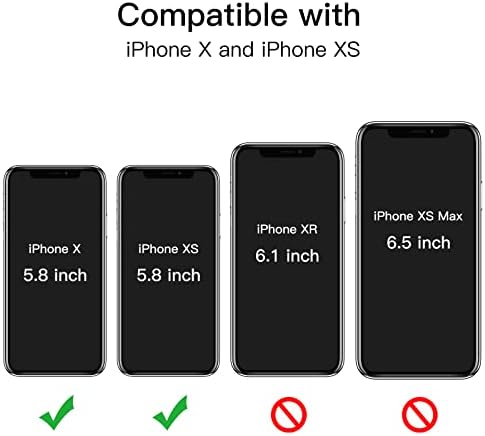 JETech az iPhone számára, Xs-s iPhone X 5,8 Hüvelyk Beépített képernyővédő fólia Anti-Karcolás, 360 Fokos Teljes Test Masszív