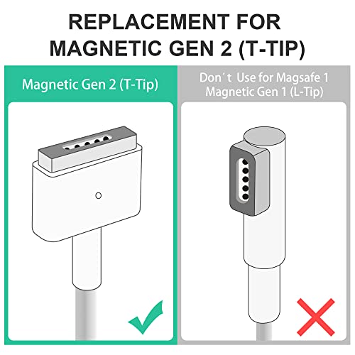 AGVEE 10ft USB-C-Mágneses T-Tipp Kábel, C-Típusú PD 85W Hatalom Gyors Töltés Átalakító Csatlakozó Csere MacBook Pro Air (2013-2015)