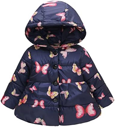 Gyerek Kabát Téli Kabát A Lányok Kapucnis Nyomatok Kisgyermek Outwear Szélálló Gyönyörű, Meleg, Vastag Lány Téli Kabát Méret