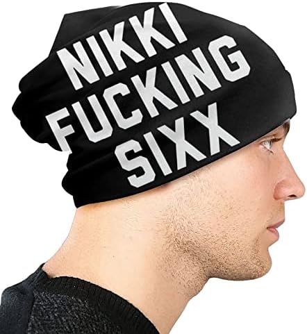 Nikki Sixx Logó Sapkában Kötés Sapka Meleg, Télen-Nyáron Kötött Sapka Férfi, illetve Női Fekete