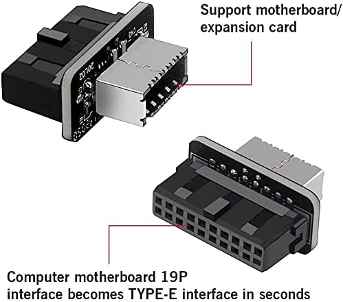 USB Előlapi Adapter,XCZZYB Függőleges USB 3.1 Előlapi Csatlakozó Kulcs-Egy Típus-E, hogy USB 3.0-20Pin Fejléc Adapter