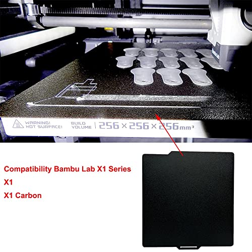 HzdaDeve 3D-s Nyomtató, Rugalmas, Fekete PEI Film kit Kétoldalas 257.5 x 257.5 mm Mágneses Ágy Épület Felület Bambu Labor