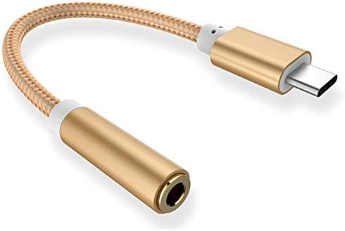 MOHALIKO 3,5 mm-es Fejhallgató Adapter, USB C Típus 3,5 mm-es Női Fejhallgató, Fonott C-Típusú Férfi-Nő Fejhallgató 3,5 mm-es