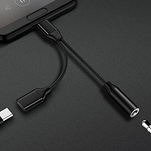 ZTGD Audio Adapter Adapter USB-C-3,5 mm-es AUX csatlakozó Alumínium Ötvözet Audio Fejhallgató Kábel Zene Piros, Egy Méret