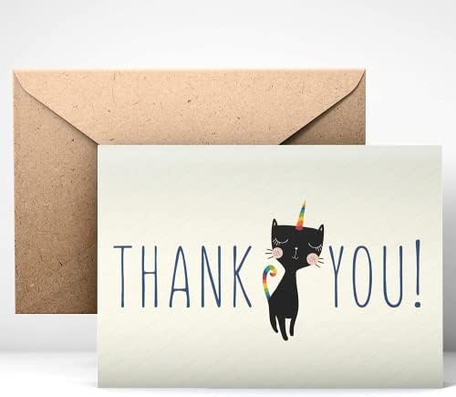 MDMprint (96pcs) Köszönöm Kártya Készlet, Tartalmazza Üres Kártyák & Borítékokat Matricák, 4x6, állat design tökéletes minden