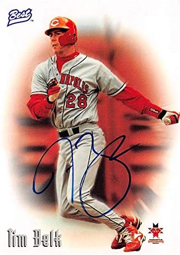 Autogramot Raktár 650177 Tim Belk Dedikált Baseball Kártya - Indianapolis Indiánok - 1996 Legjobb Újonc Nem.TB28