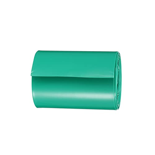 Rebower Hő zsugorcső Vékony PVC Akkumulátor, Csomagolás, [Elektromos 18650, DIY Akkumulátor] - 70mm Lapos 5 M Hosszú/Zöld