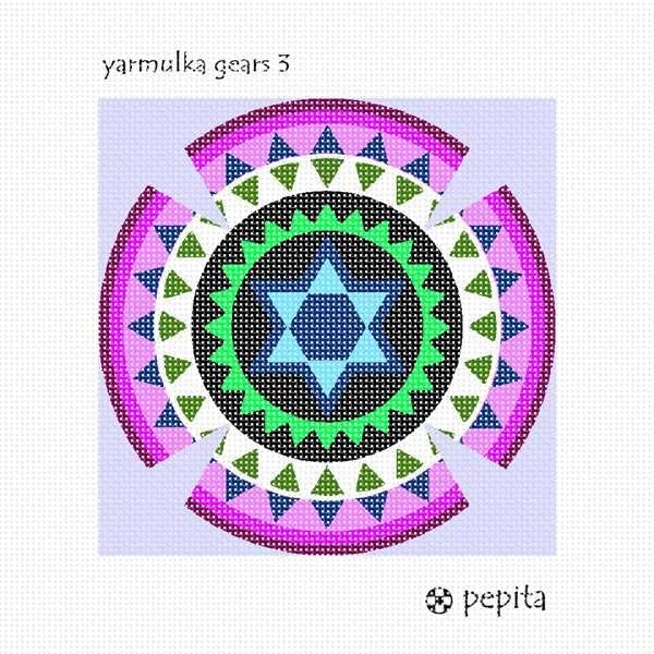 pepita Hímzés készlet: Yarmulka Gears 3, 7 x 7