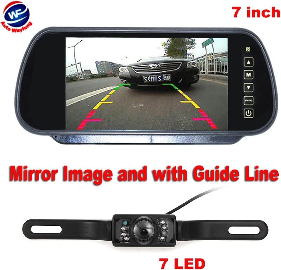 Auto Wayfeng WF® Biztonsági Kamera & Visszapillantó Monitor Parkolás Fordított Rendszer, Vízálló éjjellátó Kamera, 7 LCD