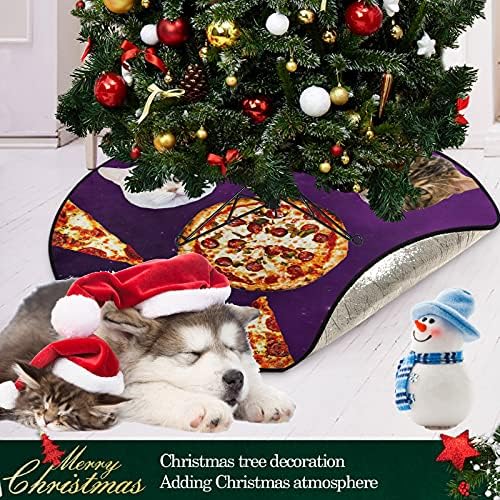 visesunny karácsonyfa Mat Király Pizza Fa áll Szőnyeg Padló Protector Nedvszívó Fa Állvány Tálca Szőnyeg Padló Védelme Őszi