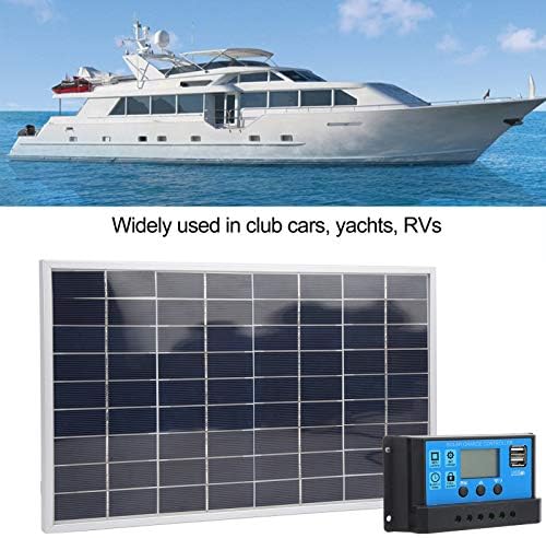 15W 18V Polikristályos Napelem PanelSolar Vezérlő 2db LED Izzó Autó RVs Hajó Akkumulátor Töltő Napelem, hogy a Mount(30A)