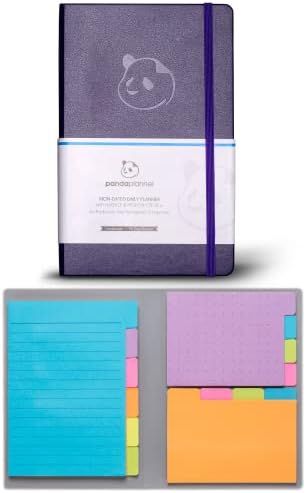 Lila keltezés nélküli 90 napos Tervező - Napi Tervező Klasszikus Sticky Notes Panda Tervező - Szervező, Tervező, cetlik a