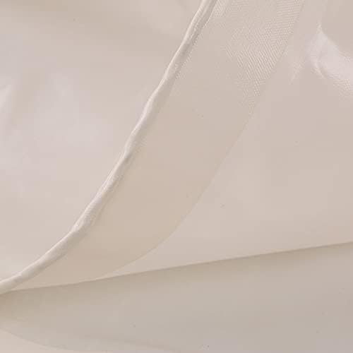 Fehér Ponyva Esővédő Ruhával Vízálló Naptej Árnyékban Szigetelés Ruhával Szabadtéri Fedél, PVC Ponyva, Vízálló, nagy teherbírású(Méret:9.84X13.12ft/3X4m)