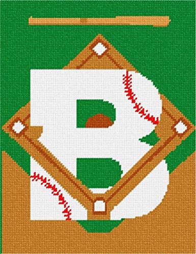 pepita Hímzés készlet: B Betű Baseball, 9 x 11