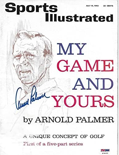 Arnold Palmer Dedikált Golf Sport 7/15/63 PSA/DNS-Hitelesített - Dedikált Golf-Felszerelés
