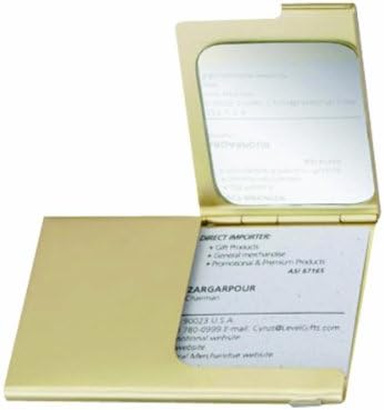 Szatén Arany Üzleti ID Kártya tartó Hiúság Tükör, 3.75 x 0.50 x 2.60-in (CH448)