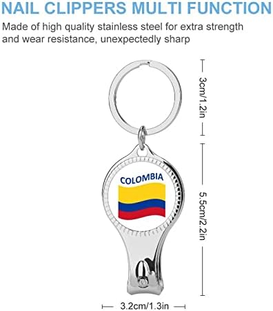 Zászló Kolumbia körömvágót Köröm, valamint Köröm Clipper Marók körömreszelő Sharp & Keychaini Könnyen hordozható Használja