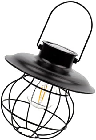 Yardwe 1db Éjjeli Horog B-szint Rusztikus Lámpa, Lámpák Kemping Lámpás Udvar Esernyő Sétány Dekorációs Szolár Fekete Vintage