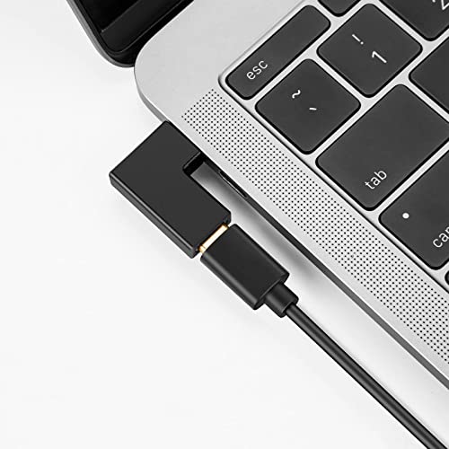 CLAVOOP USB-C-90 Fokos Adapter, derékszögű, USB C Típusú 3.1 a Férfi-Nő (Igaz & Balra, Felfelé & Lefelé) gyorstöltés adatátviteli