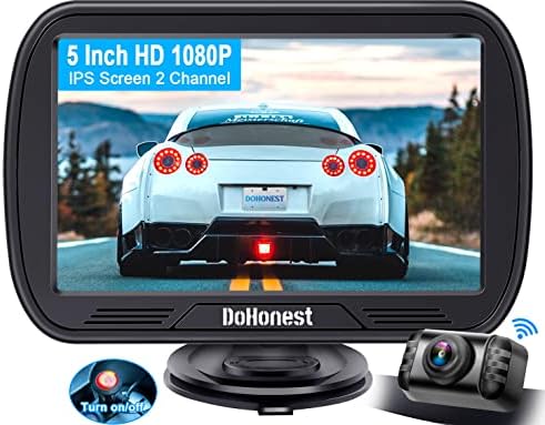 DoHonest Vezeték nélküli Biztonsági Kamera HD 1080P 5 Osztott Képernyő a tolatókamera Monitor Kit éjjellátó Vízálló Bluetooth