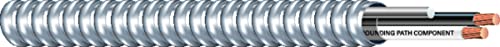 Southwire 68582601 Armorlite Típus Mc Alumínium Páncélozott Kábel, 14/3, 600 V, 250 Ft. Tekercs